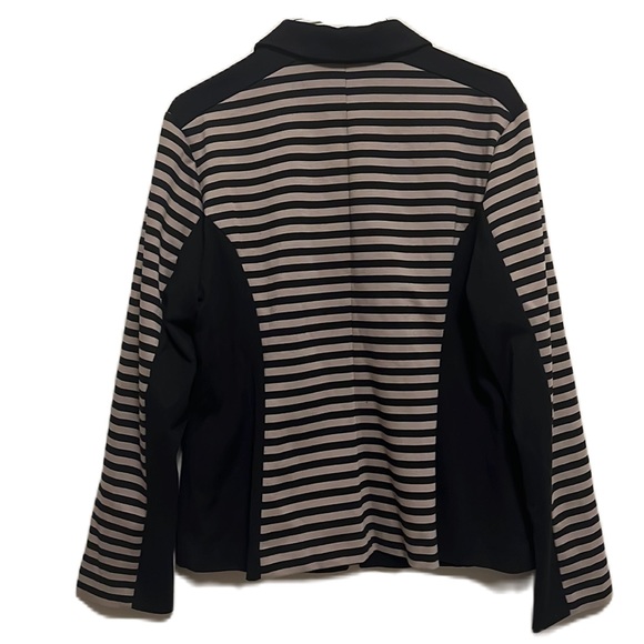 Women’s ANNIE KLEIN, Zip Up, Collared, Casual Dressy Coat, Tan/Black, S-L - Picture 2 of 9